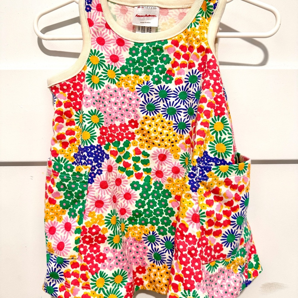Hanna Vivid Sea Blooms Tank Baby Dress & Bloomers Set